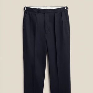 Deep Navy Cotton Trousers - Casatlantic “Safi”